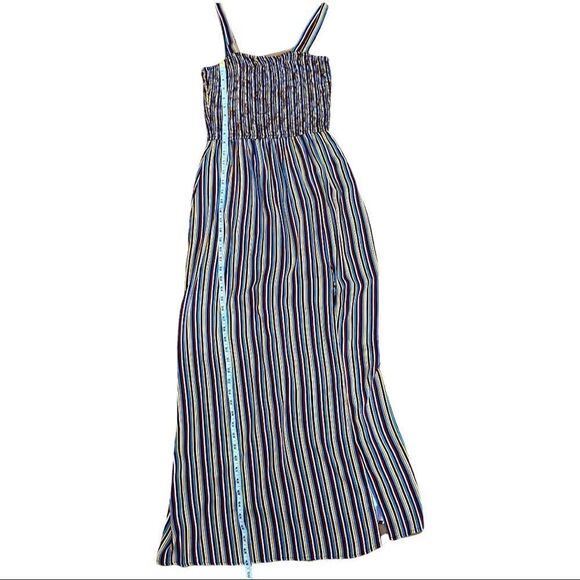 Band of Gypsies Multicolor Striped Side Slit Maxi Dress - Picture 10 of 14